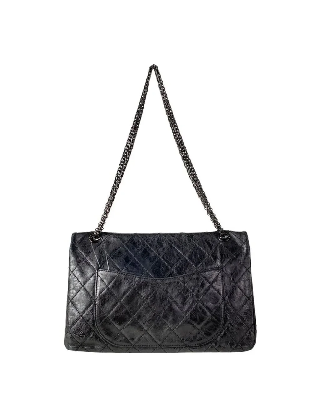 Chanel Shoulder Bag 2.55 Quilted Black Mademoiselle Chain Double Flap